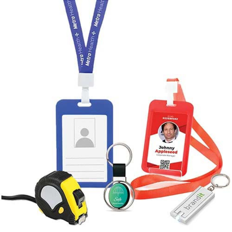 Badges, keychains and tools