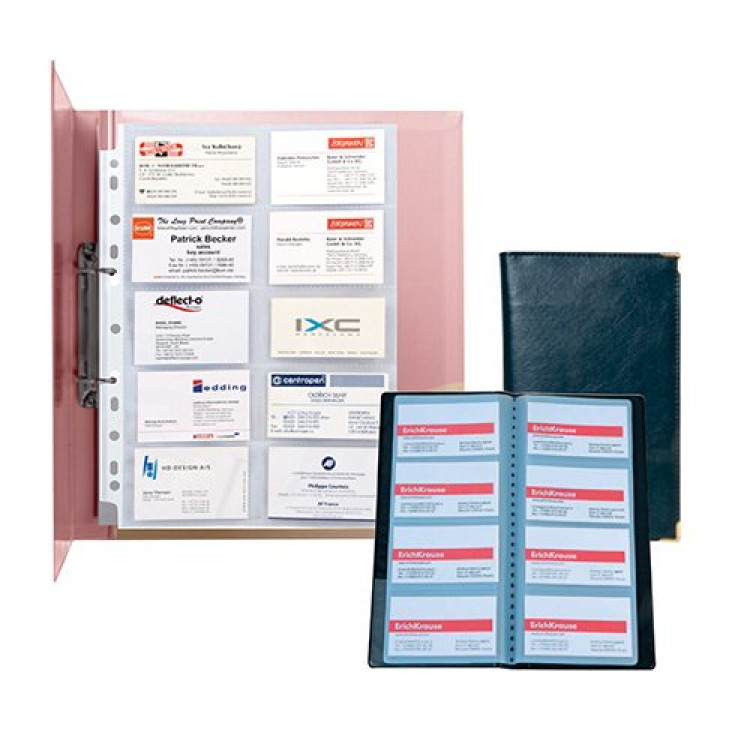 Index Notebook and Folders for business cards 