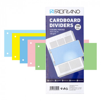 CARTONS DIVIDERS 5 COLOURS, 1/100