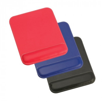 PU leather mouse pad with wrist rest