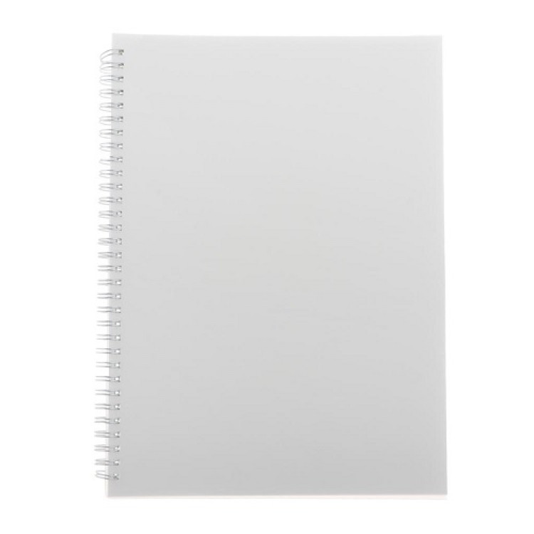 NOTEBOOK, METAL SPIRAL A4, 100 SHEETS, HARD COVER