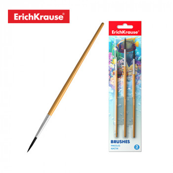 Brushes ErichKrause® for watercolors and poster paints, squirrel hair