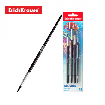 Brushes ErichKrause® for watercolors and poster paints, pony hair
