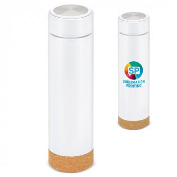 Double layer thermos with cork base for sublimation