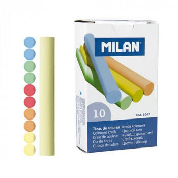 Milan Chalk, 10 pieces, 5 colors