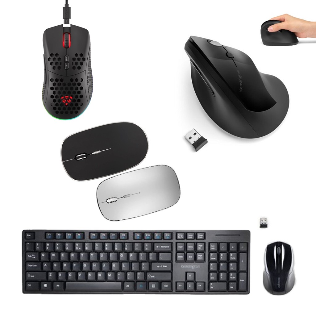 Mouse, mouse pad and keyboard
