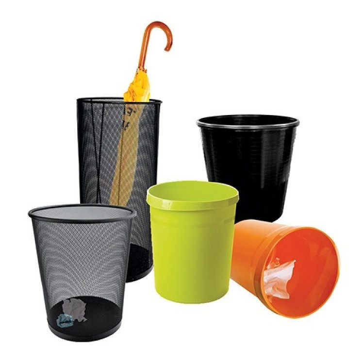 Trash cans and supplies