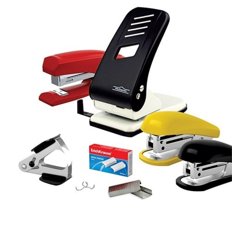 Staplers, staples, punches
