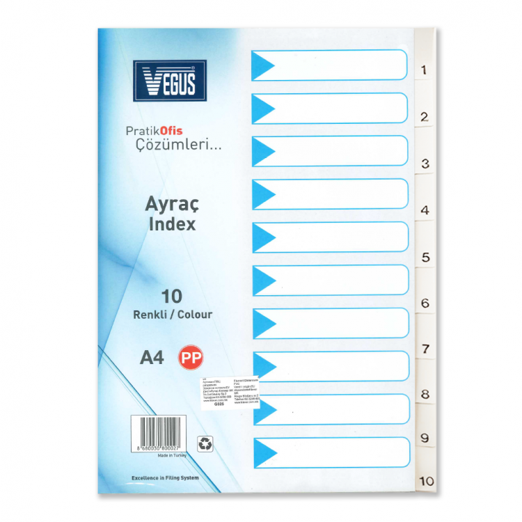 PVC DIVIDERS 10 NUMBERS