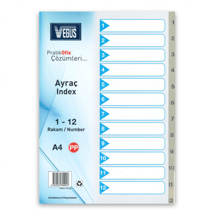 PVC DIVIDERS 12 NUMBERS