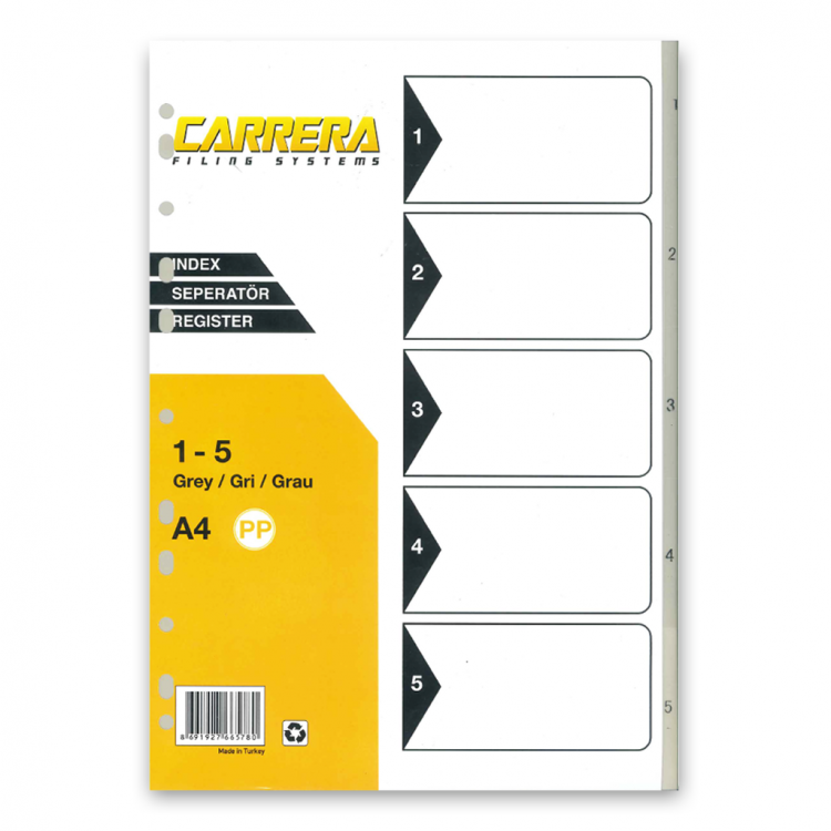 PVC DIVIDERS 5 NUMBERS