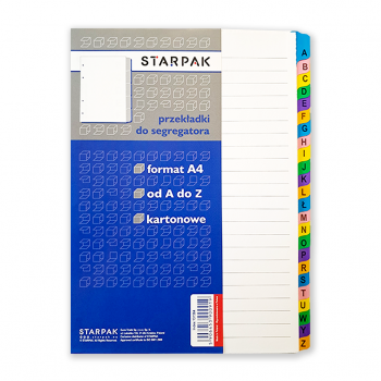 CARTONS DIVIDERS A-Z