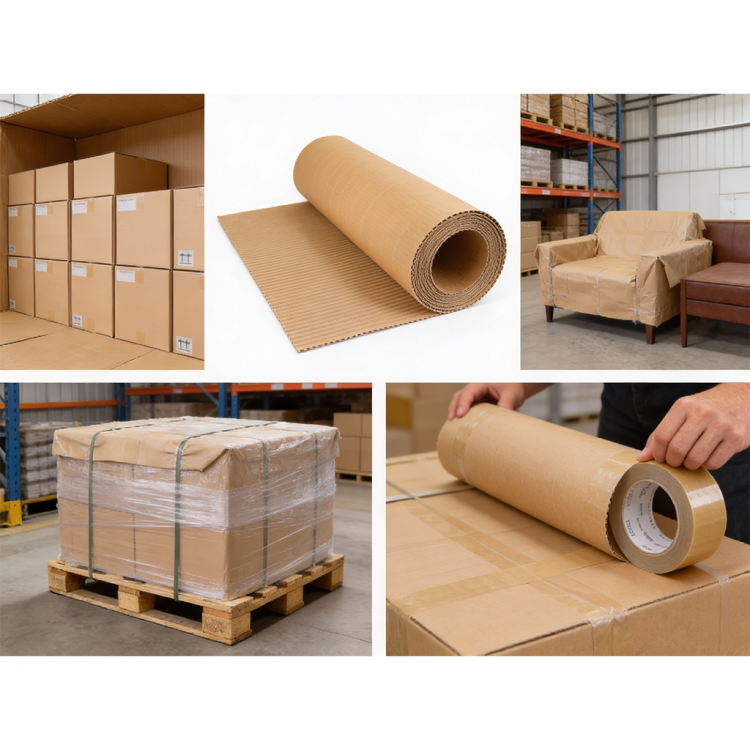 CORRUGATED CARDBOARD DOUBLE LAYER 100cm x 15m