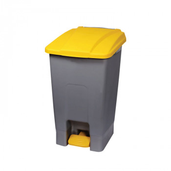 Planet waste bin with pedal, plastic, 70 L