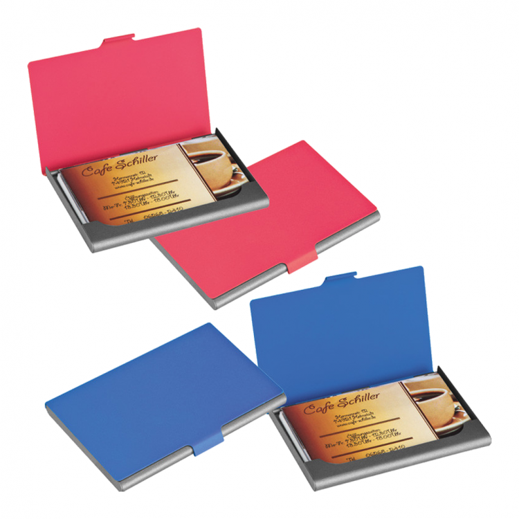 Rubberised business card holder