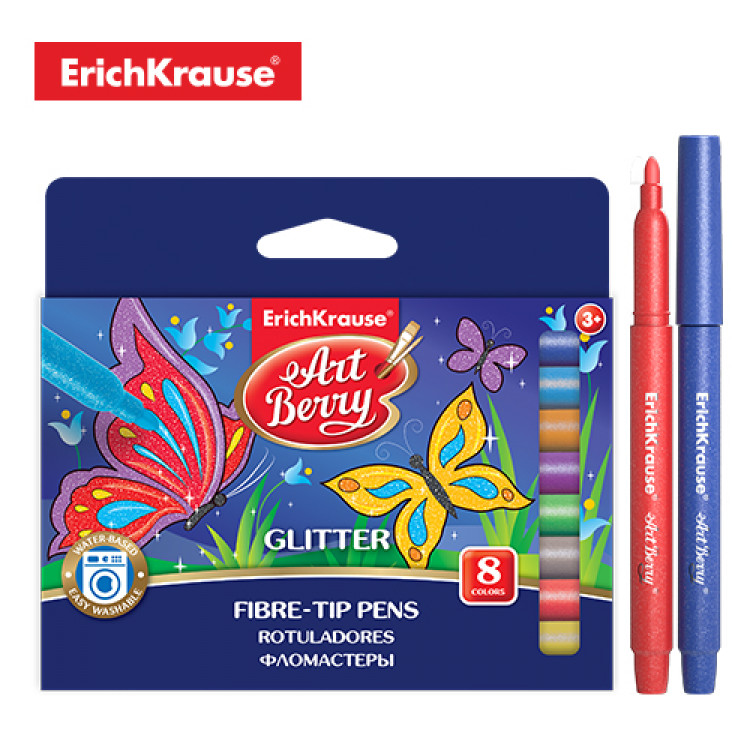 Боици фломастери 1/6, се перат Erich Krause