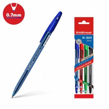 Set 1/4 Ballpoint pen R-301 Original Stick 0.7