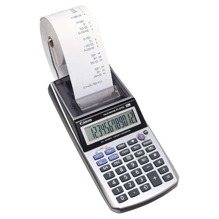 Canon Print Calculator P1, with ribbon, portable