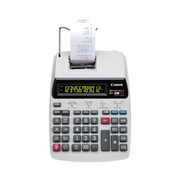 Canon Printing calculator MP120-MG, with tape, desk, two-color printing