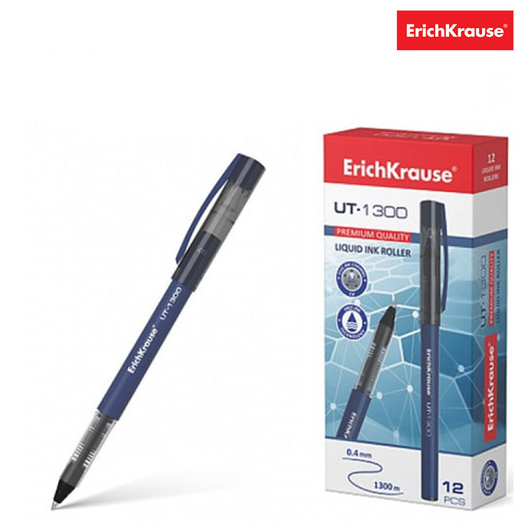 Rollerball pen ErichKrause® UT-1300, ink color: blue (box 12 pcs.)