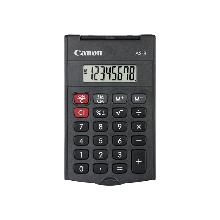 Canon Pocket calculator AS-8, 8-digit, dark grey