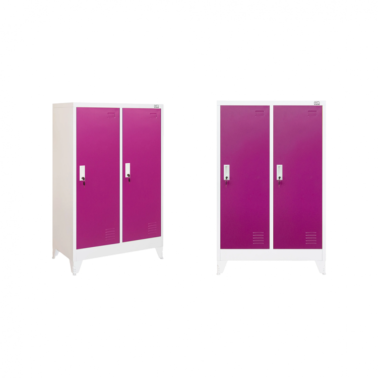 Wardrobe metal, double, 80x40x120cm RFG