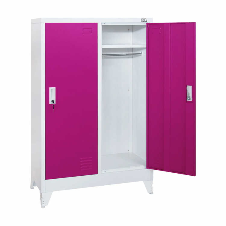 Wardrobe metal, double, 80x40x120cm RFG