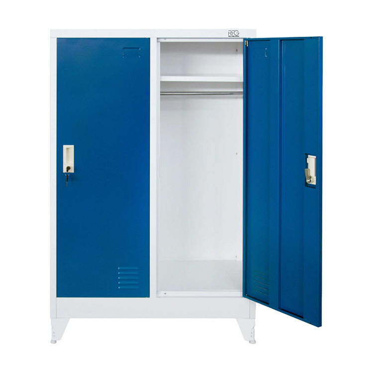 Wardrobe metal, double, 80x40x120cm RFG