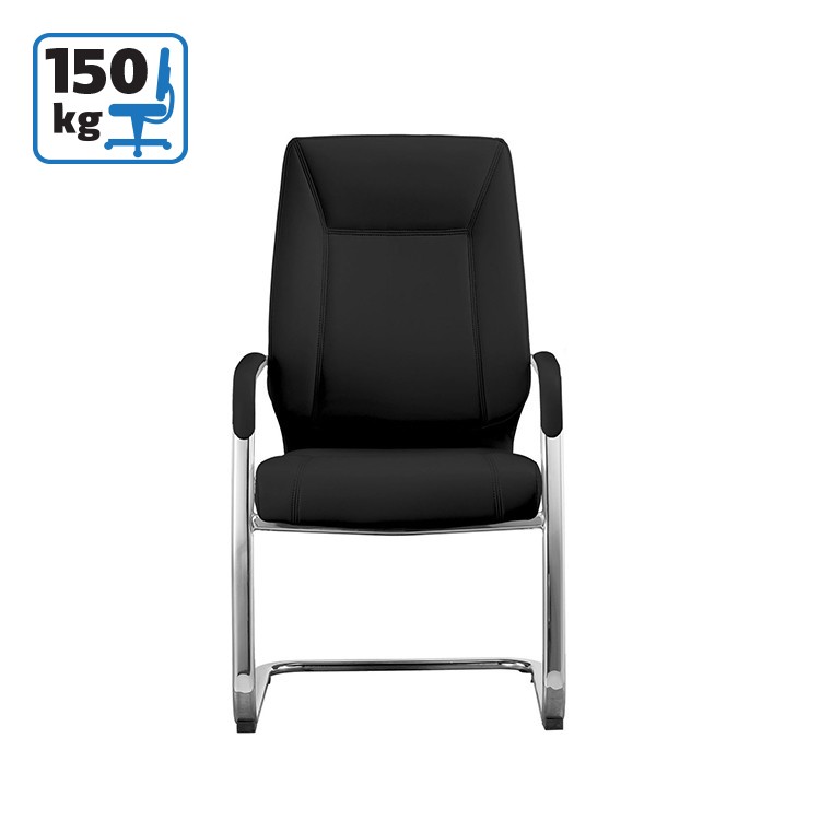 RFG Vinci M Visitor Chair, eco-leather, black, 2 pcs. in a set