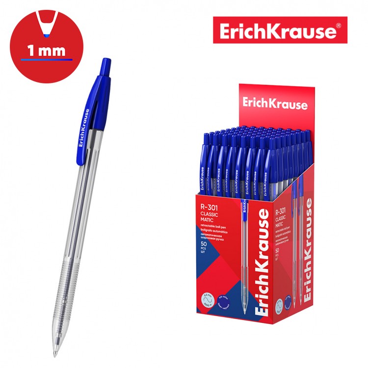 Retractable ballpoint pen ErichKrause&reg; R-301 Classic Matic Grip 1.0