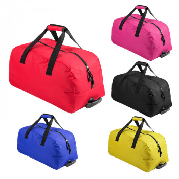 Trolley sports bag with zipped compartment, 600D polyester