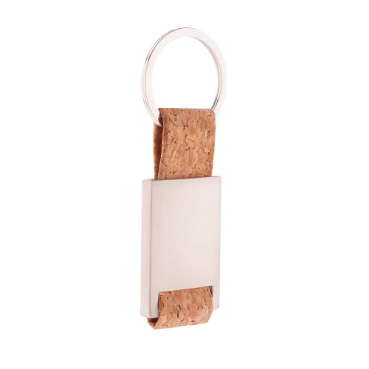 Keyring with natural cork strap