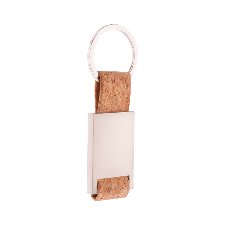 Keyring with natural cork strap