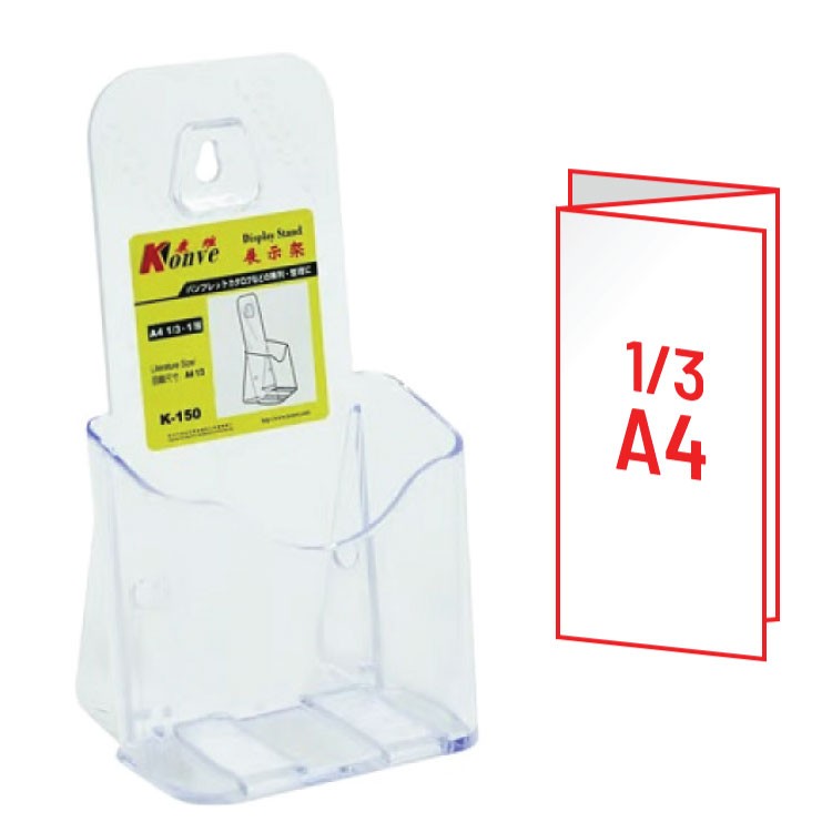 KEJEA Brochure stand, 99 x 210 mm, transparent