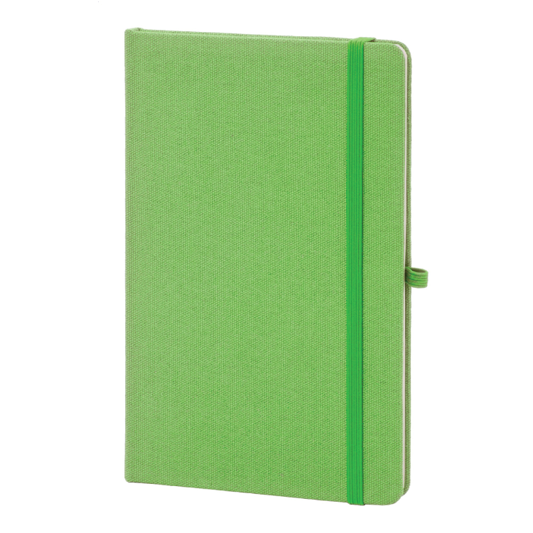 Тефтер А5 со ластик, рециклиран 80л. линија