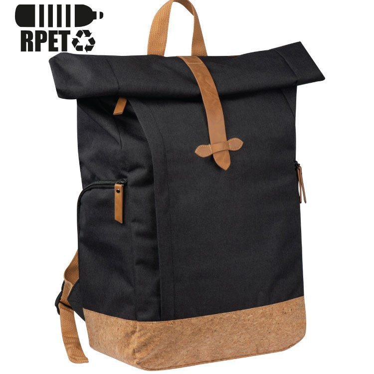 RPET Backpack with cork bottom