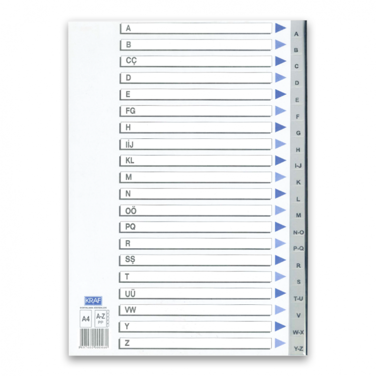 PVC DIVIDERS A-Z