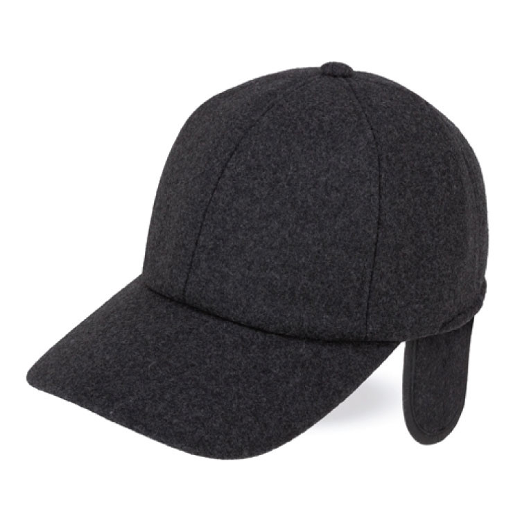 WOOL CAP WITH FOLDABLE EAR FLAPS