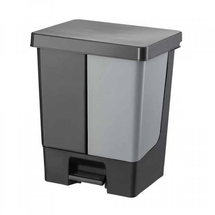 Planet Duo waste bin, with pedal, 20 L, anthracite