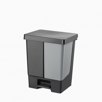 Planet Duo waste bin, with pedal, 20 L, anthracite