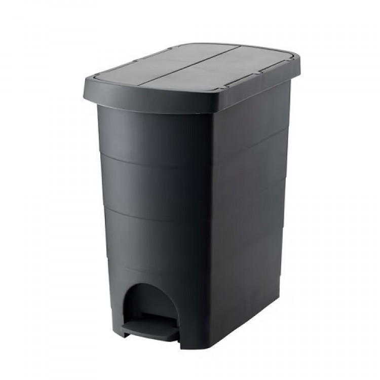 Planet Waste bin Pelican Slim, with pedal, 9 L, black