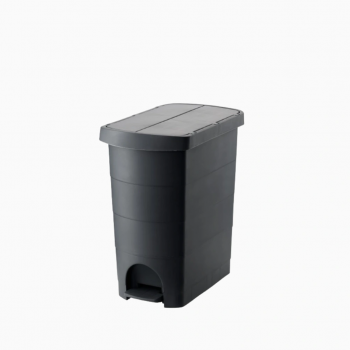 Planet Waste bin Pelican Slim, with pedal, 9 L, black