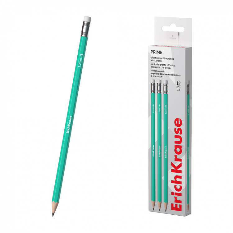 Plastic graphite pencil with eraser Prime ErichKrause