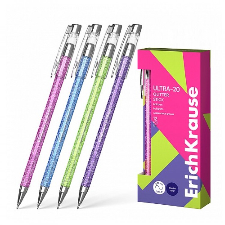 Ballpoint pen ULTRA-20 Stick Glitter Erich Krause