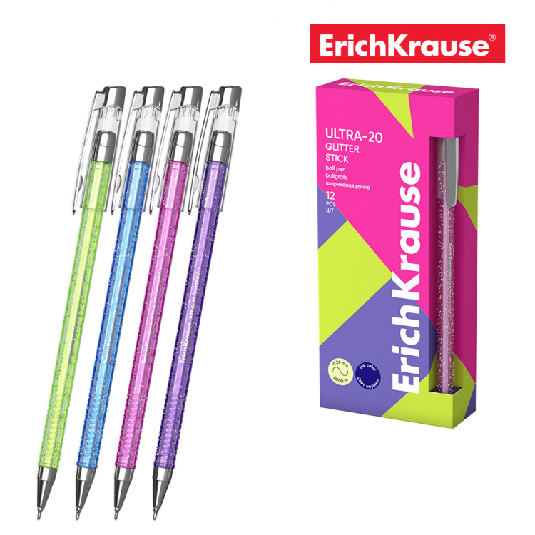 Ballpoint pen ULTRA-20 Stick Glitter Erich Krause