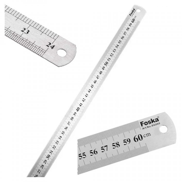 Aluminium ruler 60 cm Foska