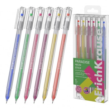 Set of 6 gel ink pens Paradise Neon ErichKrause 