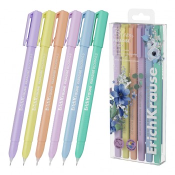 Set of 6 gel ink pens Paradise Pastel Bloom ErichKrause