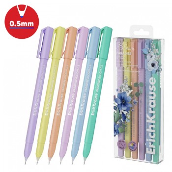 Set of 6 gel ink pens Paradise Pastel Bloom ErichKrause