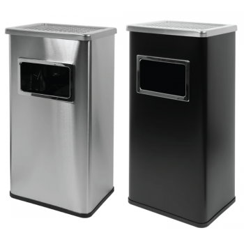 Waste bin with ashtray, 30x24x61 cm